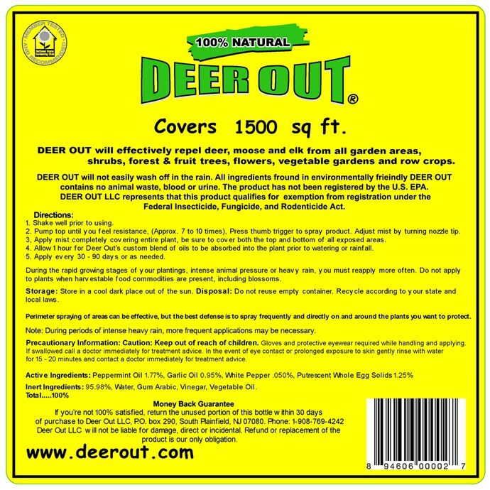 Deer Out 48oz Ready-to-Use Pump Sprayer - Deer Repellent - Image 2