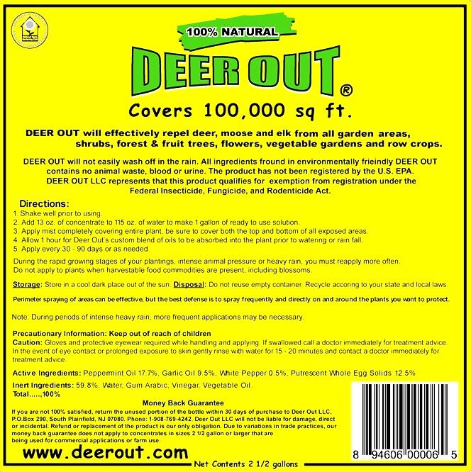 Deer Out 2.5 Gallon Concentrate - Deer Repellent - Image 2